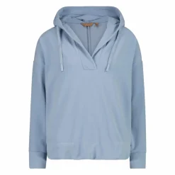 Damen-Sweatshirt ohne Reißverschluss mit fest angebrachter Kapuze><noscript><img width=