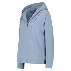 Damen-Sweatshirt ohne Reißverschluss mit fest angebrachter Kapuze><noscript><img width=