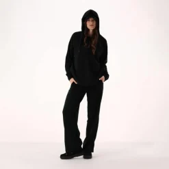 Damen-Sweatshirt ohne Reißverschluss mit fest angebrachter Kapuze><noscript><img width=