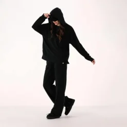 Damen-Sweatshirt ohne Reißverschluss mit fest angebrachter Kapuze><noscript><img width=