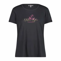 Damen-T-Shirt aus Piqué mit Print vorne><noscript><img width=