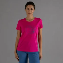 Damen-T-Shirt aus Piqué mit Print vorne><noscript><img width=