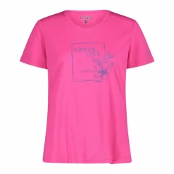 Damen-T-Shirt aus Piqué mit Print vorne><noscript><img width=