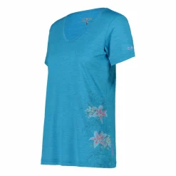 Damen-T-Shirt mit breitem Ausschnitt aus Light Jersey><noscript><img width=