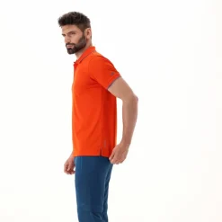 Einfarbiges Pique-Poloshirt><noscript><img width=