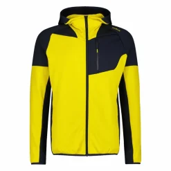 Fleece Grid Tech mit Reißverschluss für Herren mit Kapuze meliert><noscript><img width=