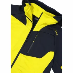 Fleece Grid Tech mit Reißverschluss für Herren mit Kapuze meliert><noscript><img width=