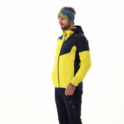 Fleece Grid Tech mit Reißverschluss für Herren mit Kapuze meliert><noscript><img width=
