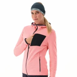 Fleece Grid Tech mit Reißverschluss und Kapuze für Damen><noscript><img width=