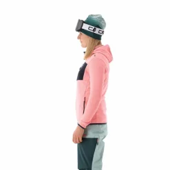 Fleece Grid Tech mit Reißverschluss und Kapuze für Damen><noscript><img width=