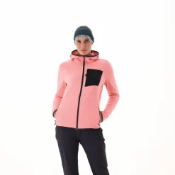 Fleece Grid Tech mit Reißverschluss und Kapuze für Damen><noscript><img width=