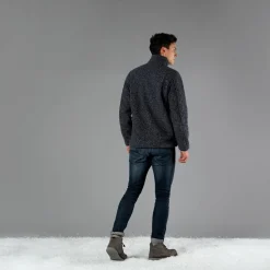 Fleecegefütterte Herrenjacke aus recyceltem Polyester-Melange><noscript><img width=