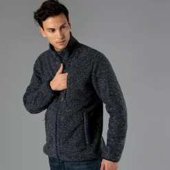 Fleecegefütterte Herrenjacke aus recyceltem Polyester-Melange><noscript><img width=