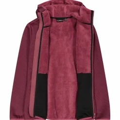 Fleecejacke für Damen aus Knit Tech Melange mit Kapuze><noscript><img width=