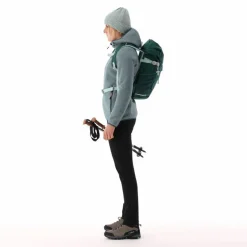 Fleecejacke für Damen aus Knit Tech Melange mit Kapuze><noscript><img width=