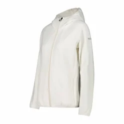 Fleecejacke für Damen mit Kapuze aus Knit Tech Melange><noscript><img width=