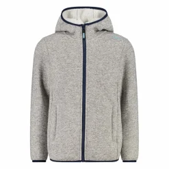 Fleecejacke für Mädchen in Knit Tech Melange mit Kapuze><noscript><img width=