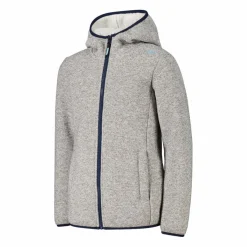 Fleecejacke für Mädchen in Knit Tech Melange mit Kapuze><noscript><img width=