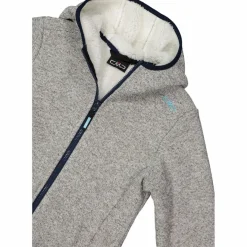 Fleecejacke für Mädchen in Knit Tech Melange mit Kapuze><noscript><img width=