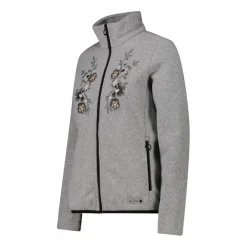 Fleece-Sweatshirt für Damen aus Arctic Fleece Melange mit Blumendruck><noscript><img width=