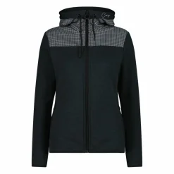 Fleece-Sweatshirt für Damen aus Stretch Performance Melange mit Hahnentrittmuster>CMP Sale