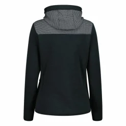 Fleece-Sweatshirt für Damen aus Stretch Performance Melange mit Hahnentrittmuster>CMP Sale