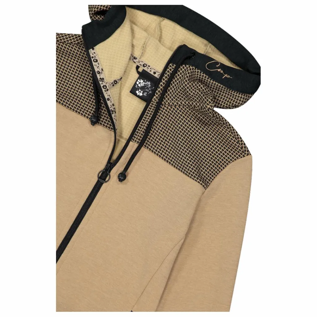 Fleece-Sweatshirt für Damen aus Stretch Performance Melange mit Hahnentrittmuster>CMP Sale
