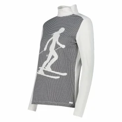 Gedruckter Stehkragenpullover aus Softech für Damen><noscript><img width=