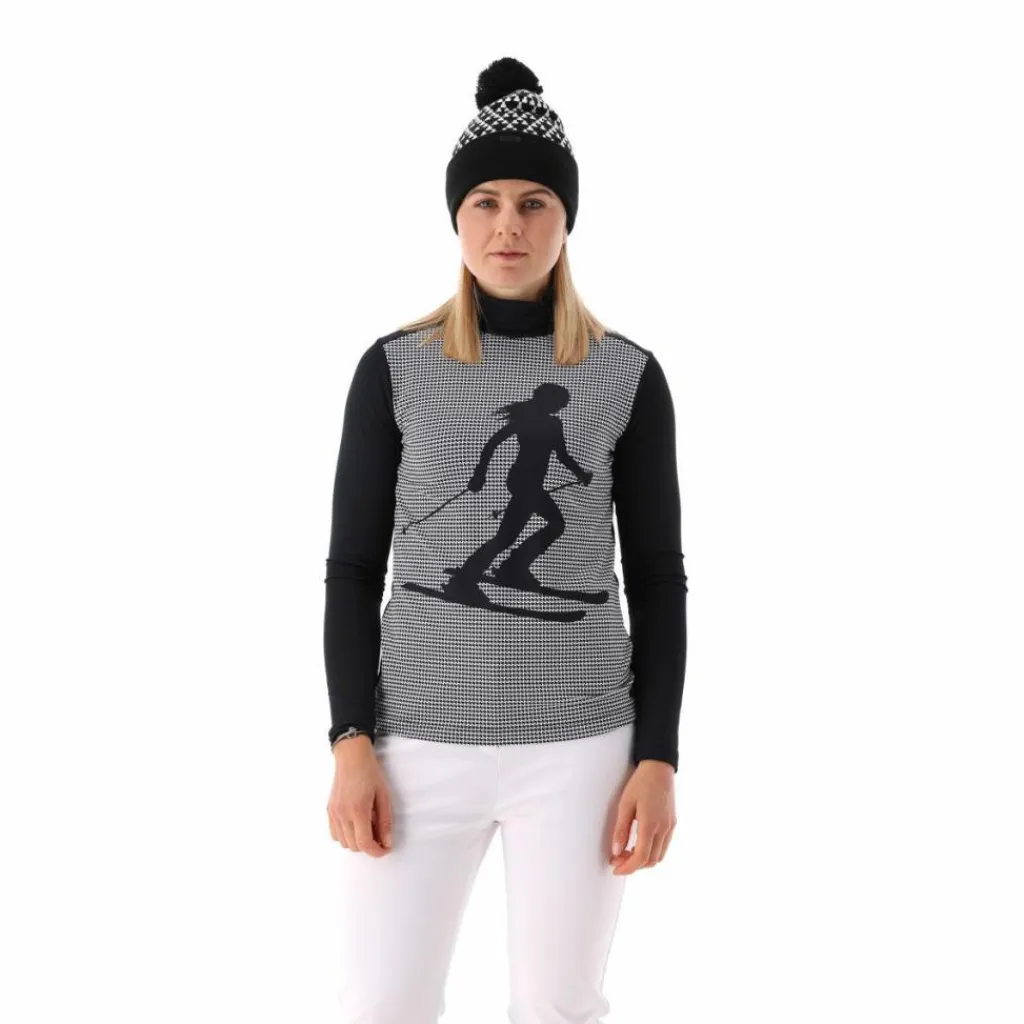 Gedruckter Stehkragenpullover aus Softech für Damen>CMP Hot