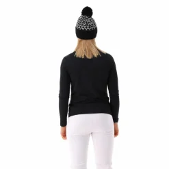 Gedruckter Stehkragenpullover aus Softech für Damen><noscript><img width=