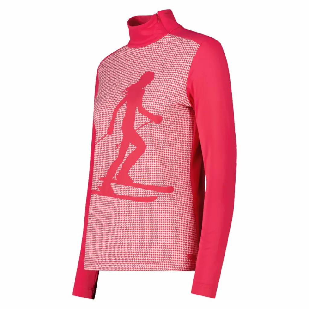 Gedruckter Stehkragenpullover aus Softech für Damen>CMP Hot
