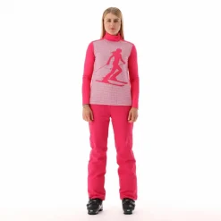 Gedruckter Stehkragenpullover aus Softech für Damen><noscript><img width=