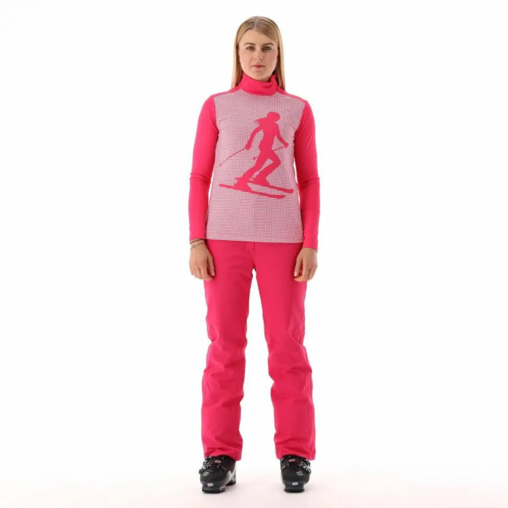 Gedruckter Stehkragenpullover aus Softech für Damen>CMP Hot