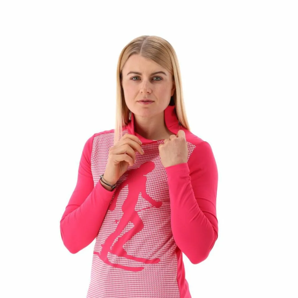 Gedruckter Stehkragenpullover aus Softech für Damen>CMP Hot