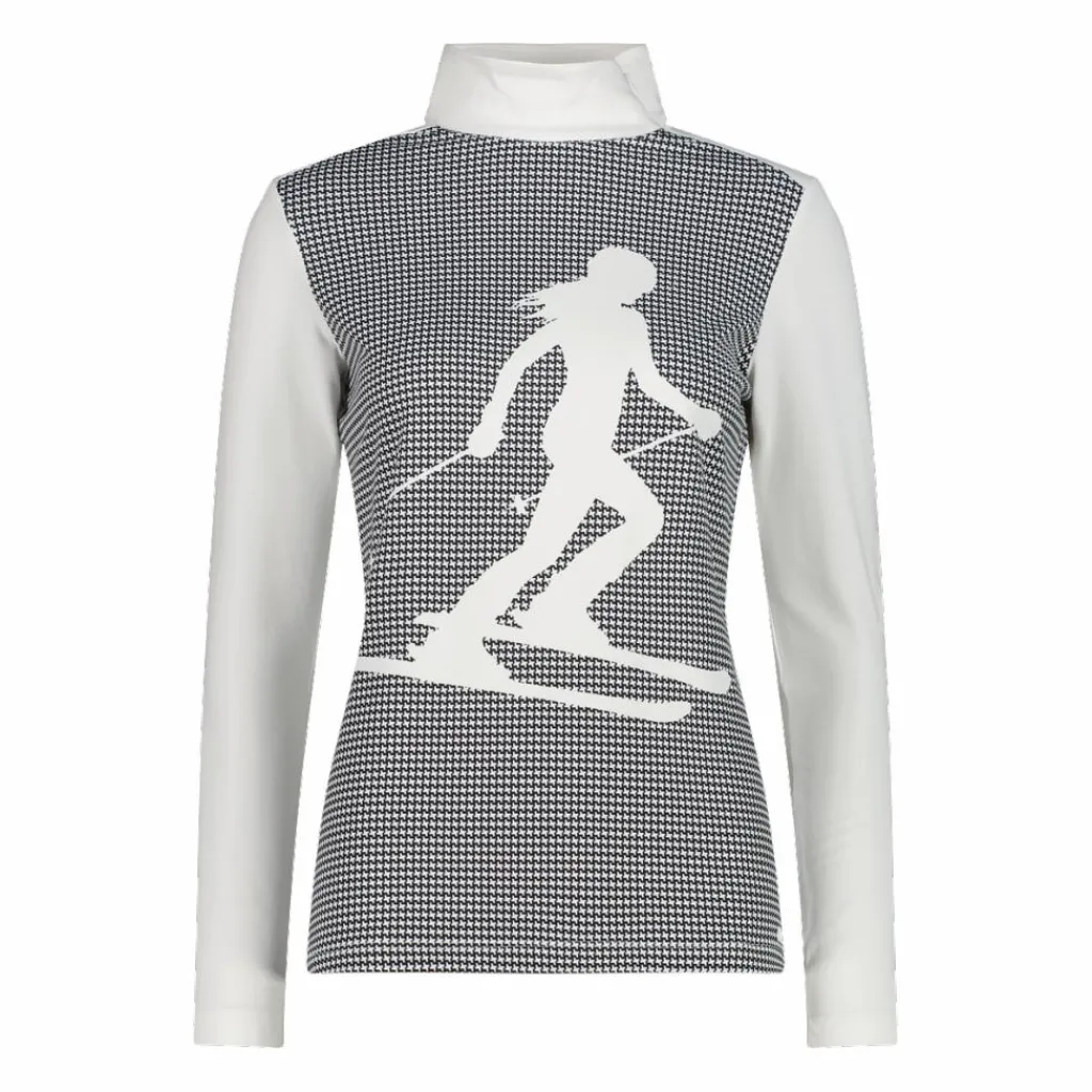 Gedruckter Stehkragenpullover aus Softech für Damen>CMP Hot