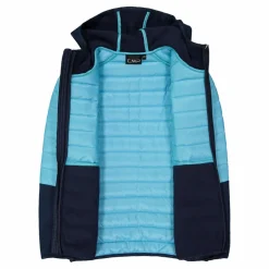 Gepolsterte Hybridjacke für Mädchen mit Kapuze><noscript><img width=