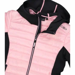 Gepolsterte Hybridjacke für Mädchen mit Kapuze><noscript><img width=