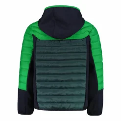 Gepolsterte Hybridjacke für Jungen mit Kapuze>CMP