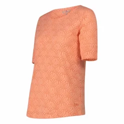 Halbtransparentes Kurzarm-T-Shirt für Damen><noscript><img width=