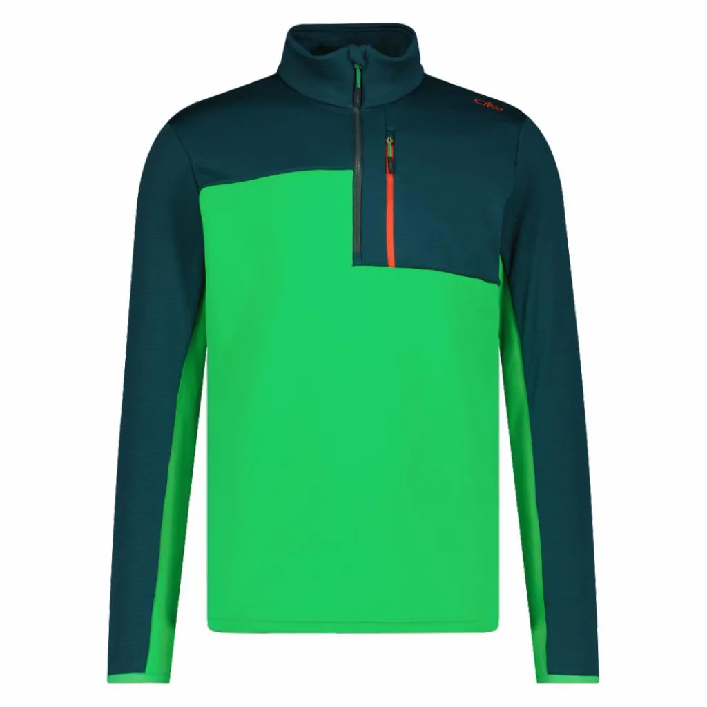 Half Zip Grid-Tech-Fleece für Herren mit Color Blocking>CMP Clearance