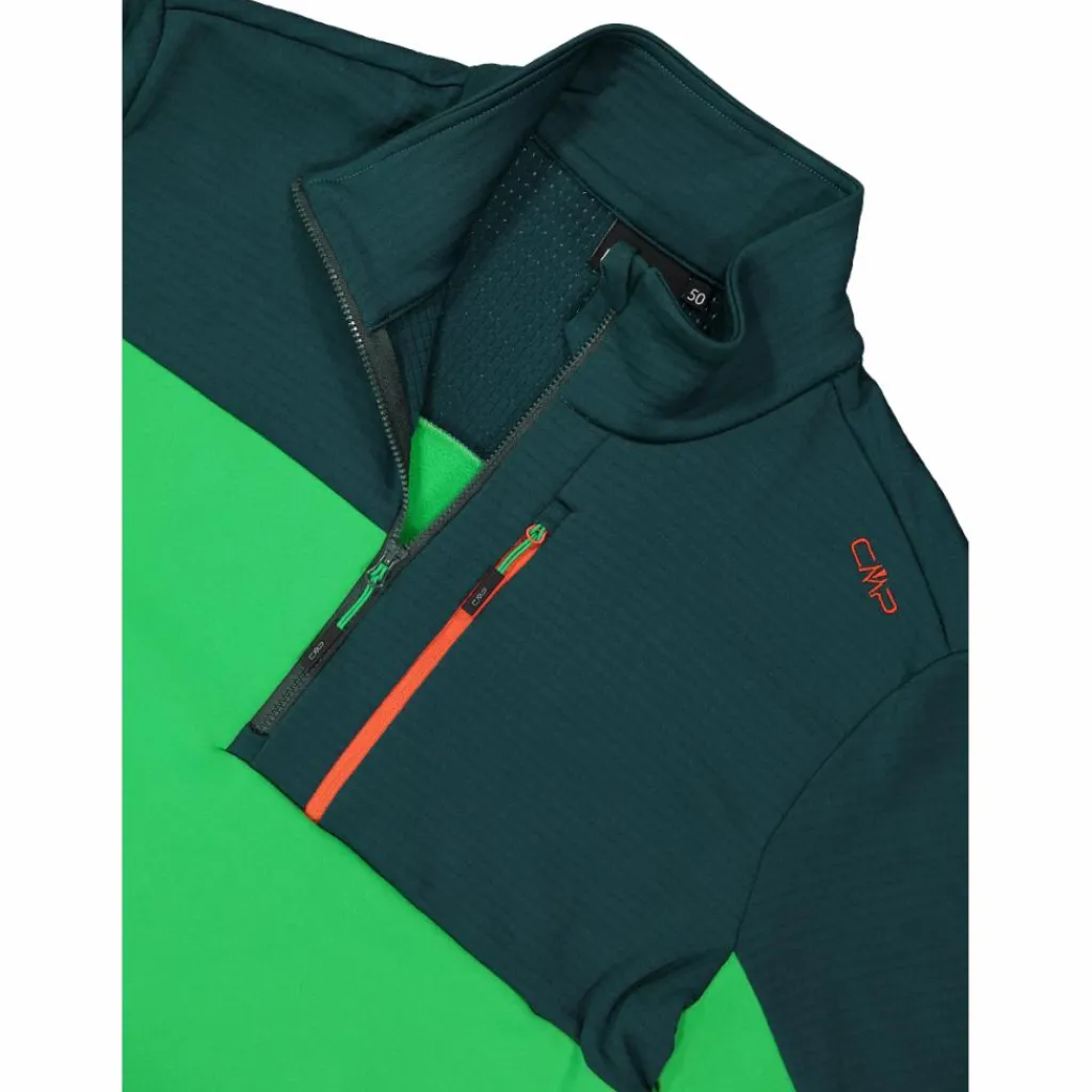Half Zip Grid-Tech-Fleece für Herren mit Color Blocking>CMP Clearance