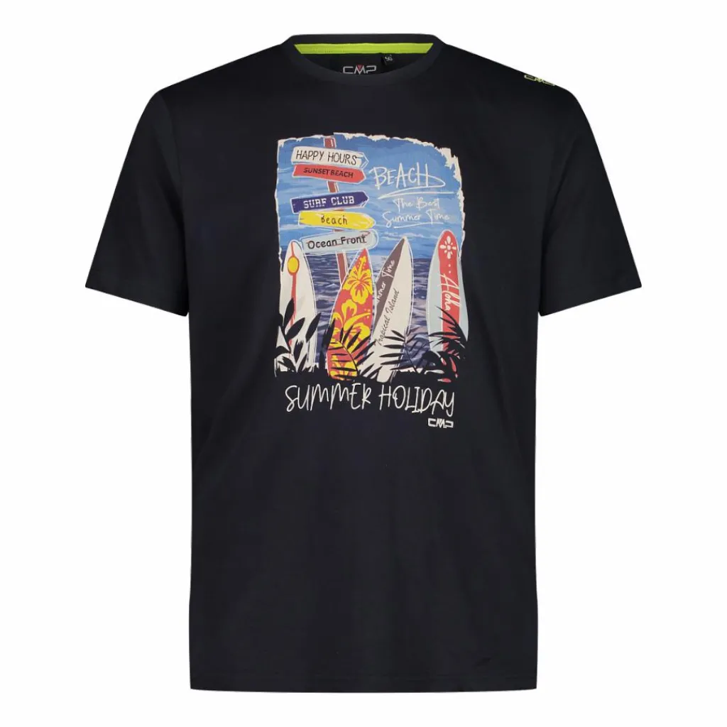 Herren Baumwoll-T-Shirt mit tropical Print>CMP Discount