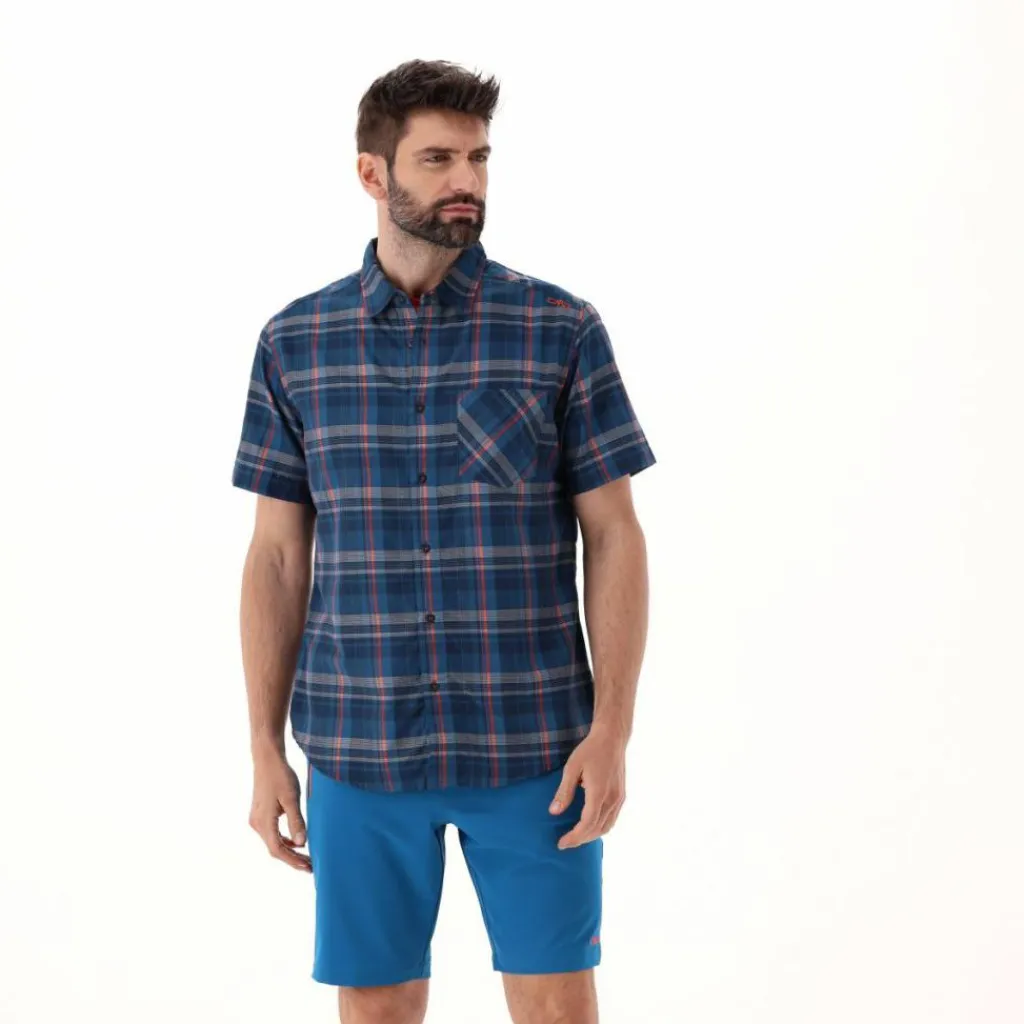 Herren Kurzarm-Hemd mit Karomuster>CMP New