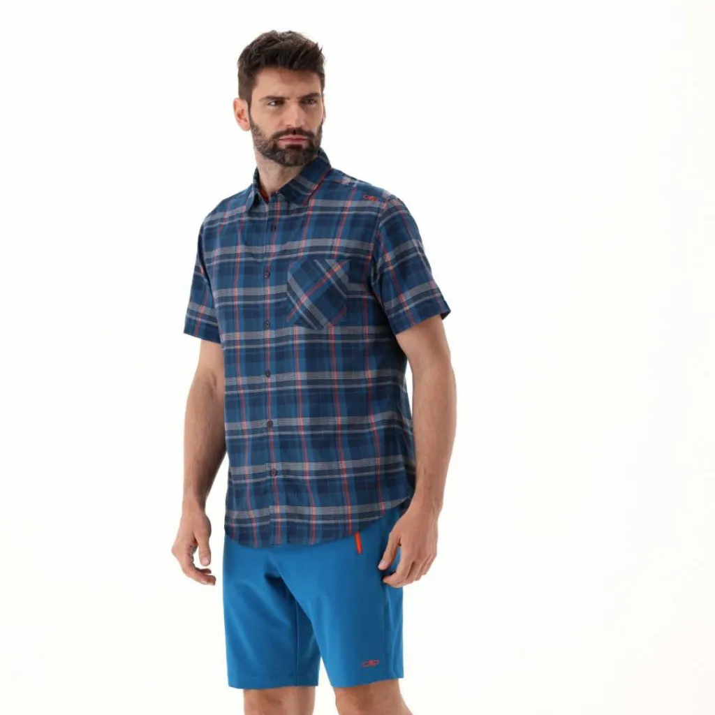 Herren Kurzarm-Hemd mit Karomuster>CMP New