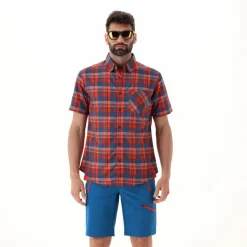 Herren Kurzarm-Hemd mit Karomuster><noscript><img width=