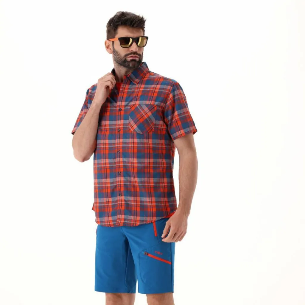 Herren Kurzarm-Hemd mit Karomuster>CMP New