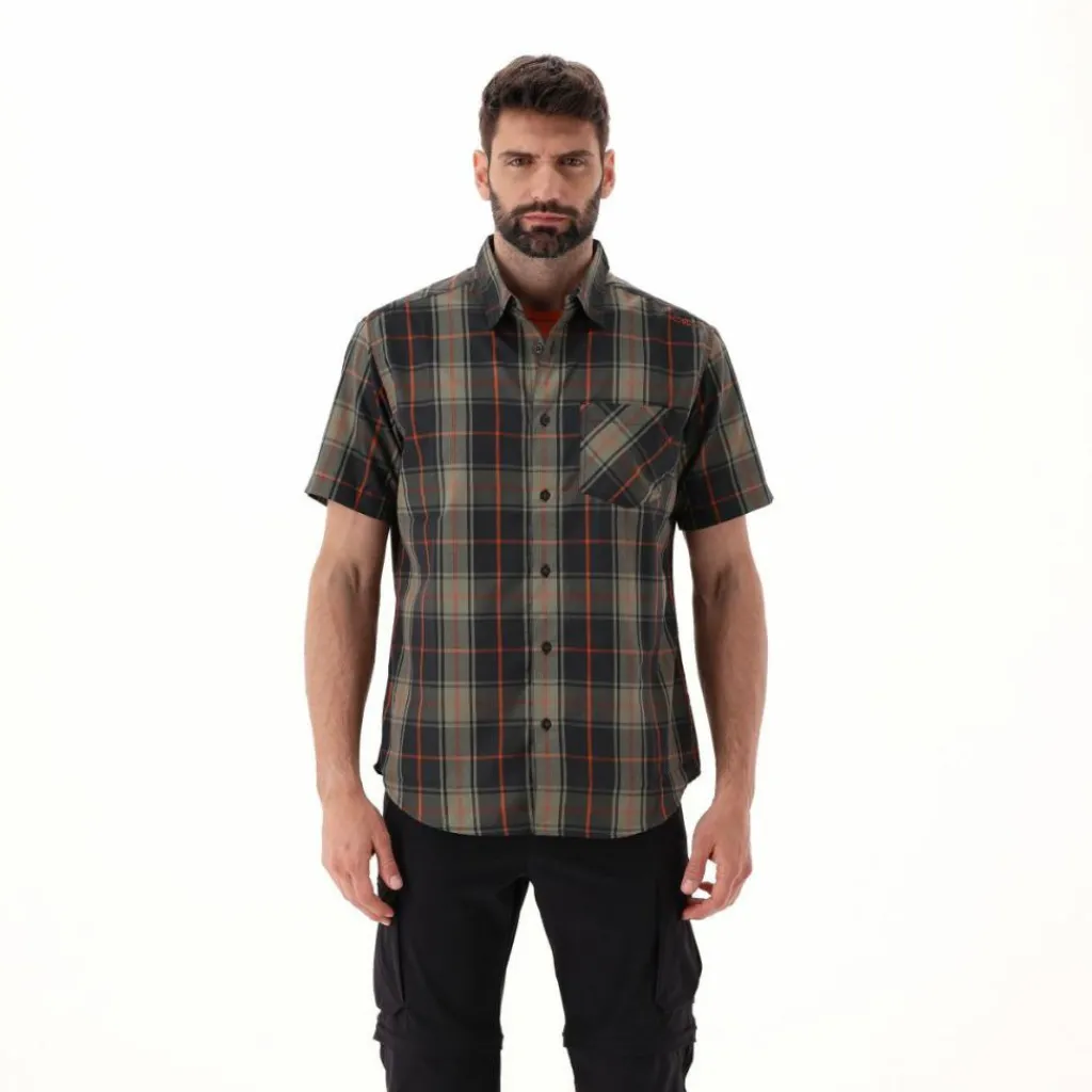 Herren Kurzarm-Hemd mit Karomuster>CMP New