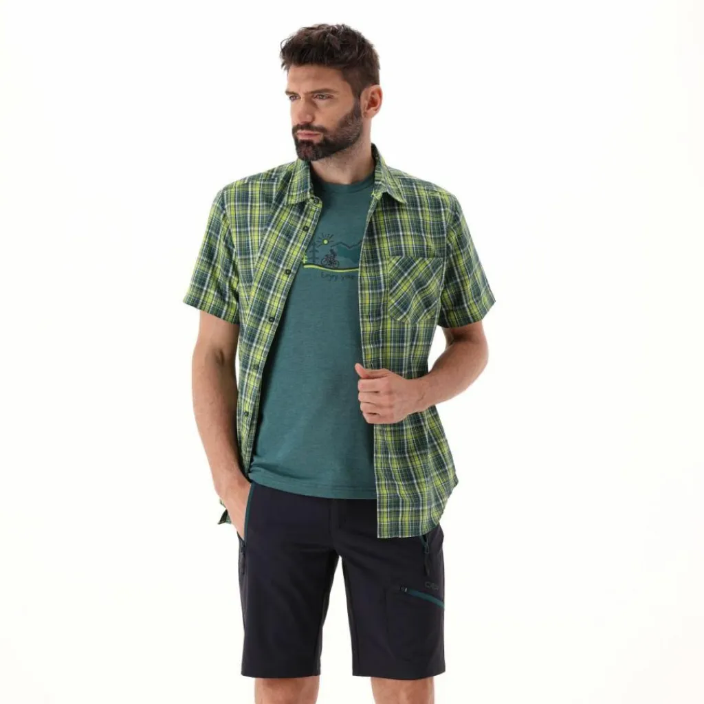 Herren Kurzarm-Hemd mit Karomuster>CMP New