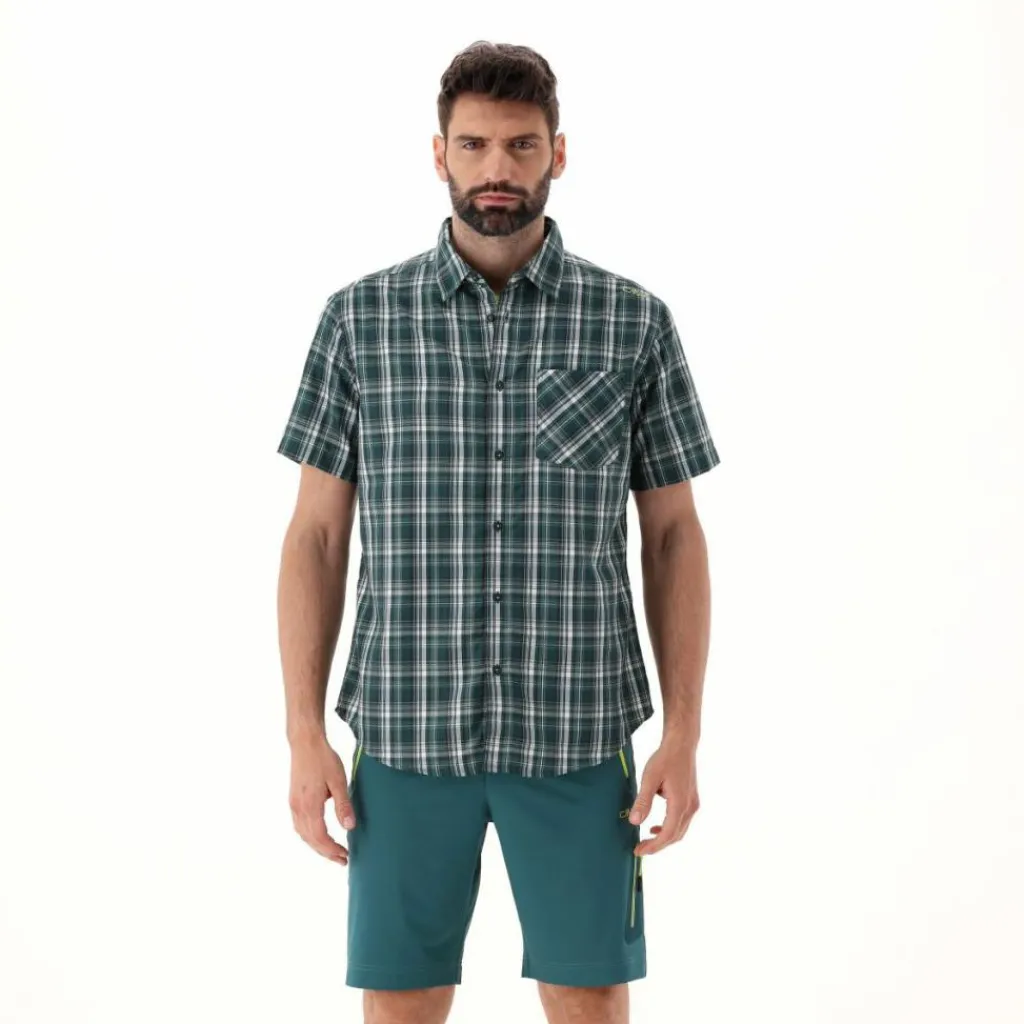 Herren Kurzarm-Hemd mit Karomuster>CMP New
