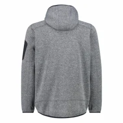 Herren schweres Fleecejacke Knit-Tech in melierter Optik mit Kapuze>CMP Online